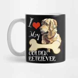 Golden Retriever T-Shirt - I Love My Golden Retriever Mug